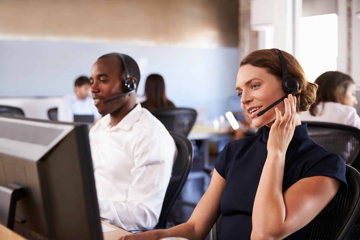 staff in call centre beyond ivr voice ai
