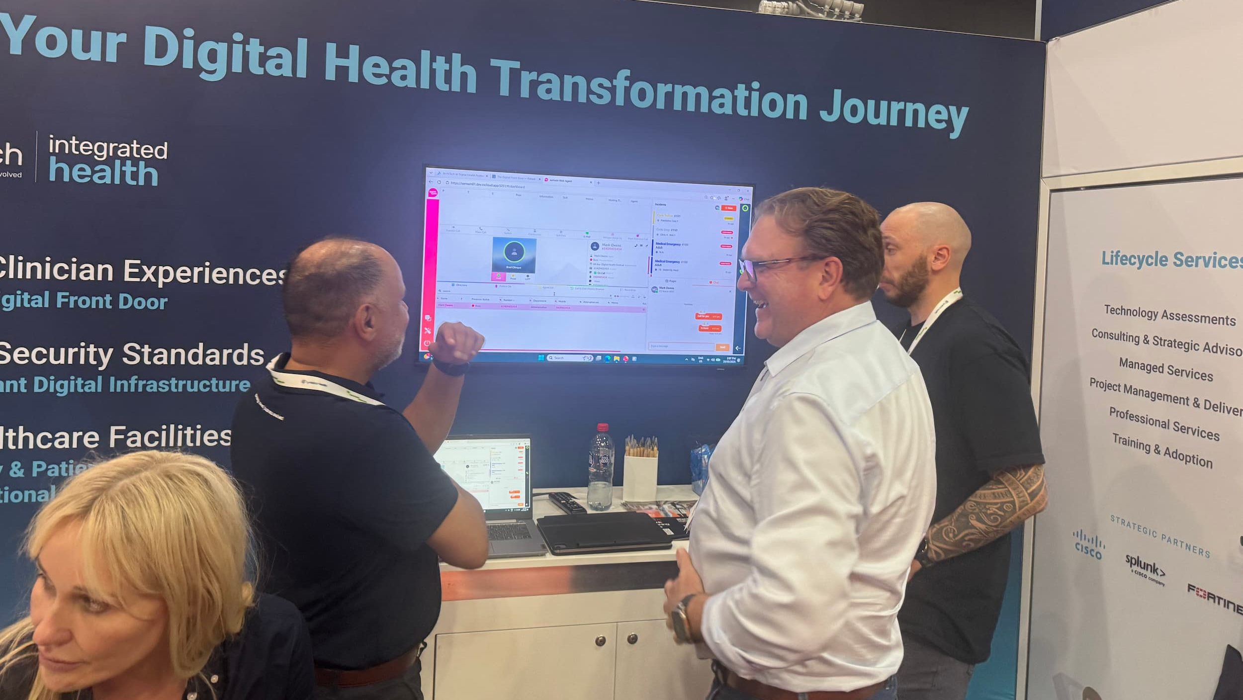 samwin AI attendant demo for visitor at DHF26 stand